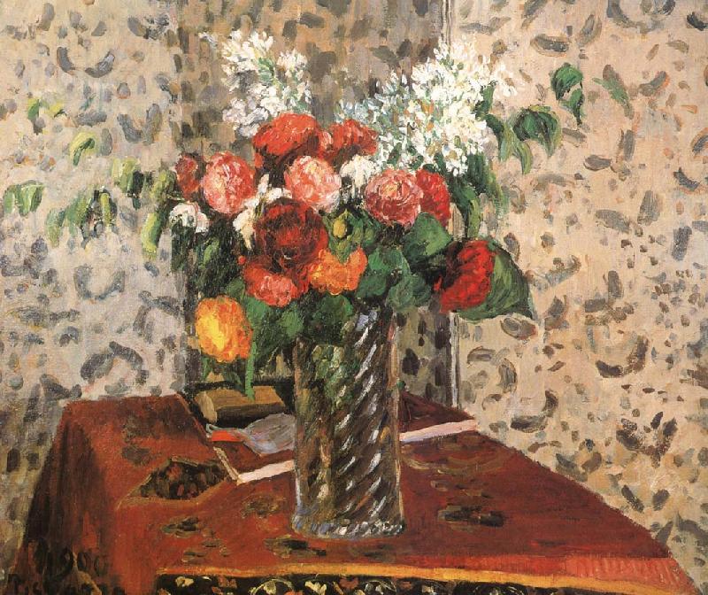 Camille Pissarro Table flowers Sweden oil painting art